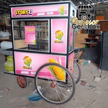 Desain Gerobak Dorong Untuk Jenis Usaha Makanan