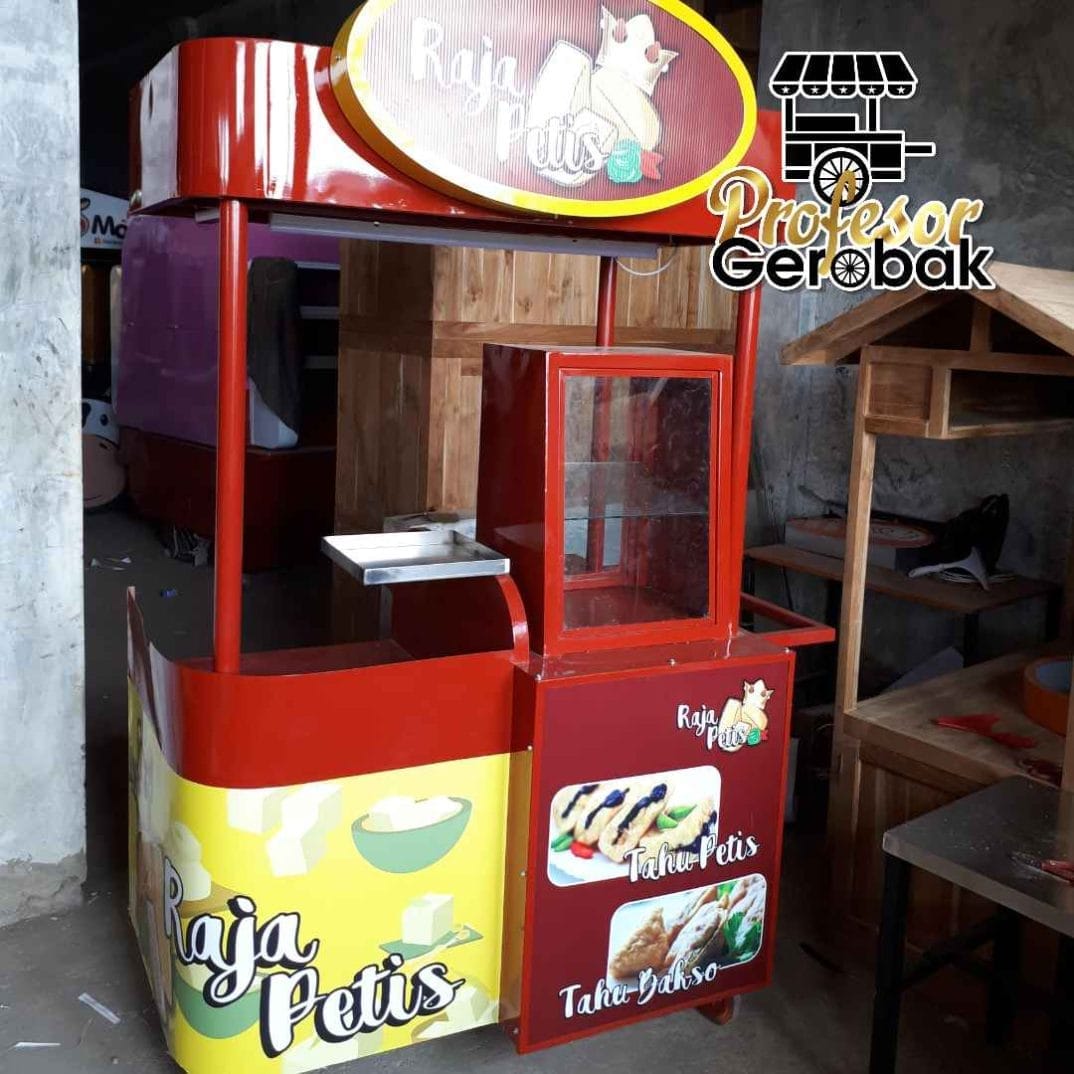 Gerobak Besi Kecil untuk Usaha Makanan Ringan