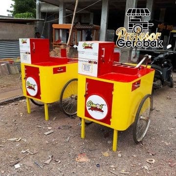 Gerobak Jualan Dorong yang Praktis dan Mudah Dipindahkan