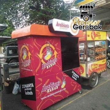 Gerobak Kebab Kekinian dengan Desain Modern Harga Terjangkau