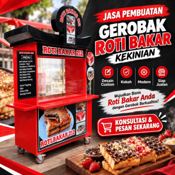 Jasa pembuatan gerobak roti bakar kekinian