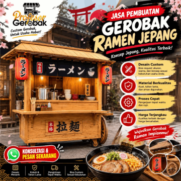 Bikin gerobak ramen jepang ala yatai osaka bekasi